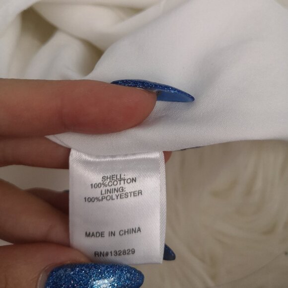 Revolve More to Come "Samantha" White Embroidered Mini Skirt - Size XS - Picture 7 of 7